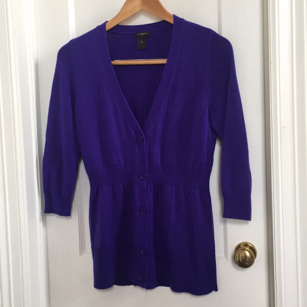 Ann Taylor Purple Cardigan - Sz. S